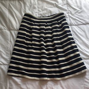 Max Studio Nautical Skirt, Navy and White